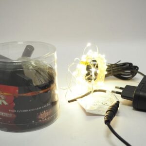 Catena di Luci LED 100 Microled Bianco Caldo con Alimentatore
